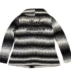 Harley-Davidson Black and White Knit Sweater